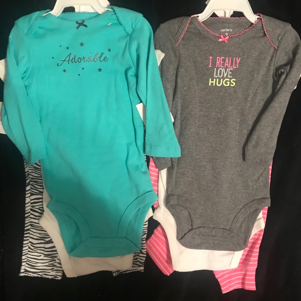 2ea -9mo 3pc outfit sets;onesies & pant sets 🐺🦓
